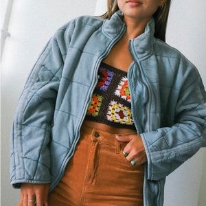 Free people quilted dolman jacket